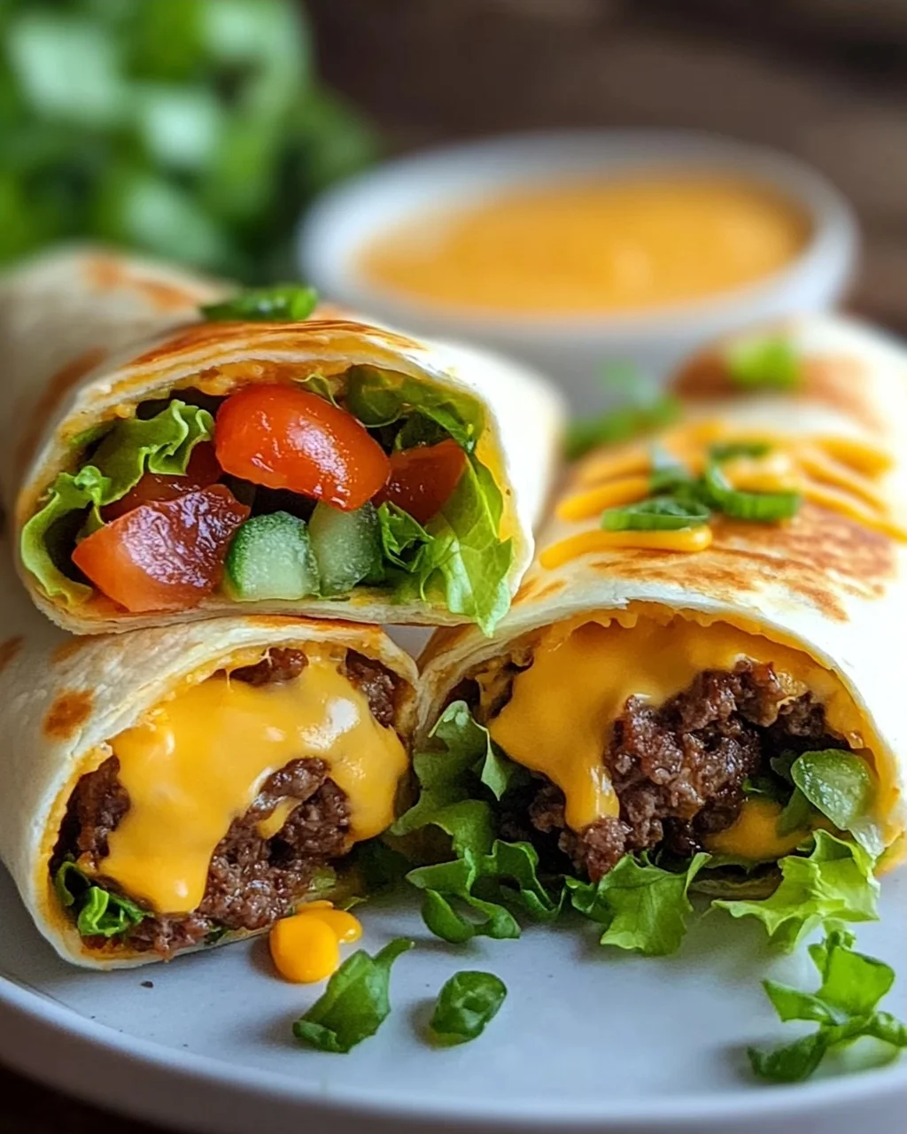 Air Fryer Cheeseburger Wraps: Schnelles Abendessen Rezept!