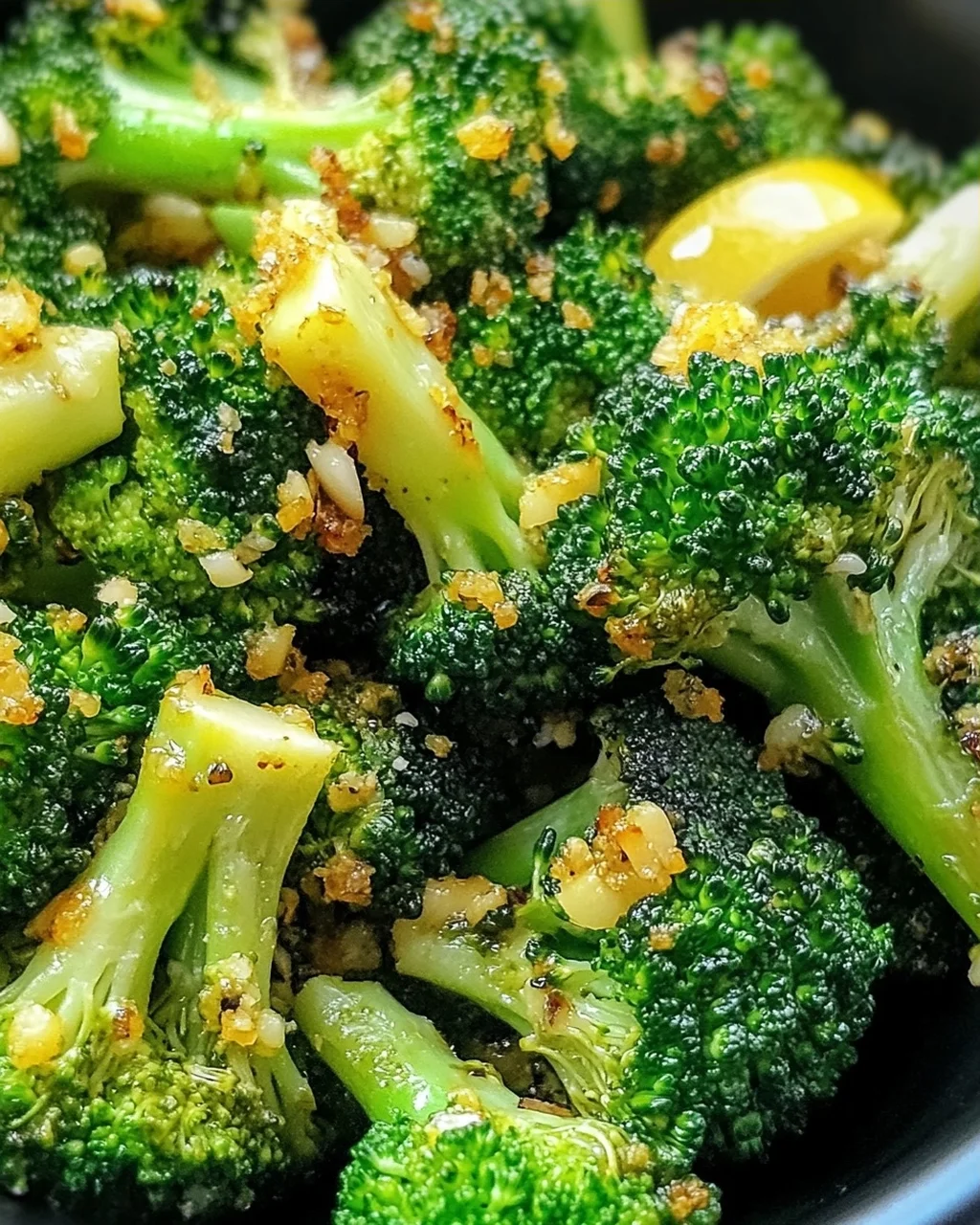 Bestes Airfryer Brokkoli mit Knoblauch und Zitrone