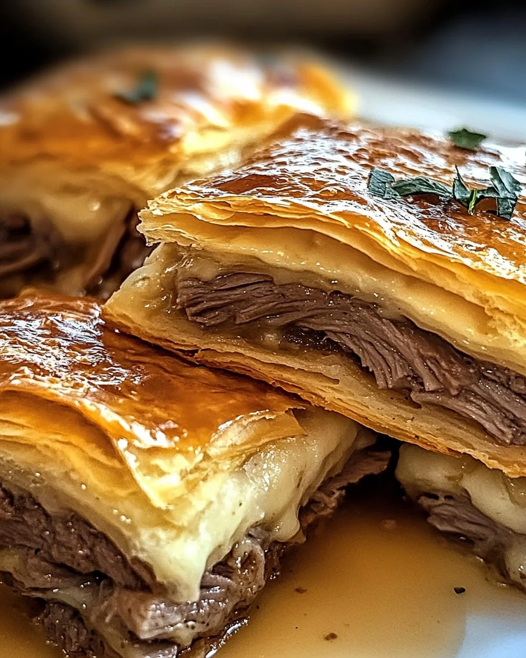 Französische Dip Quadrat für den perfekten Snack