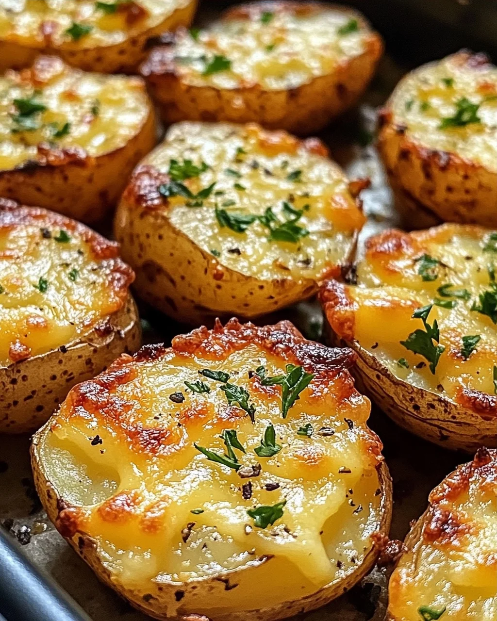 Gebackene Käse-Kartoffeln aus der Heißluftfritteuse genießen