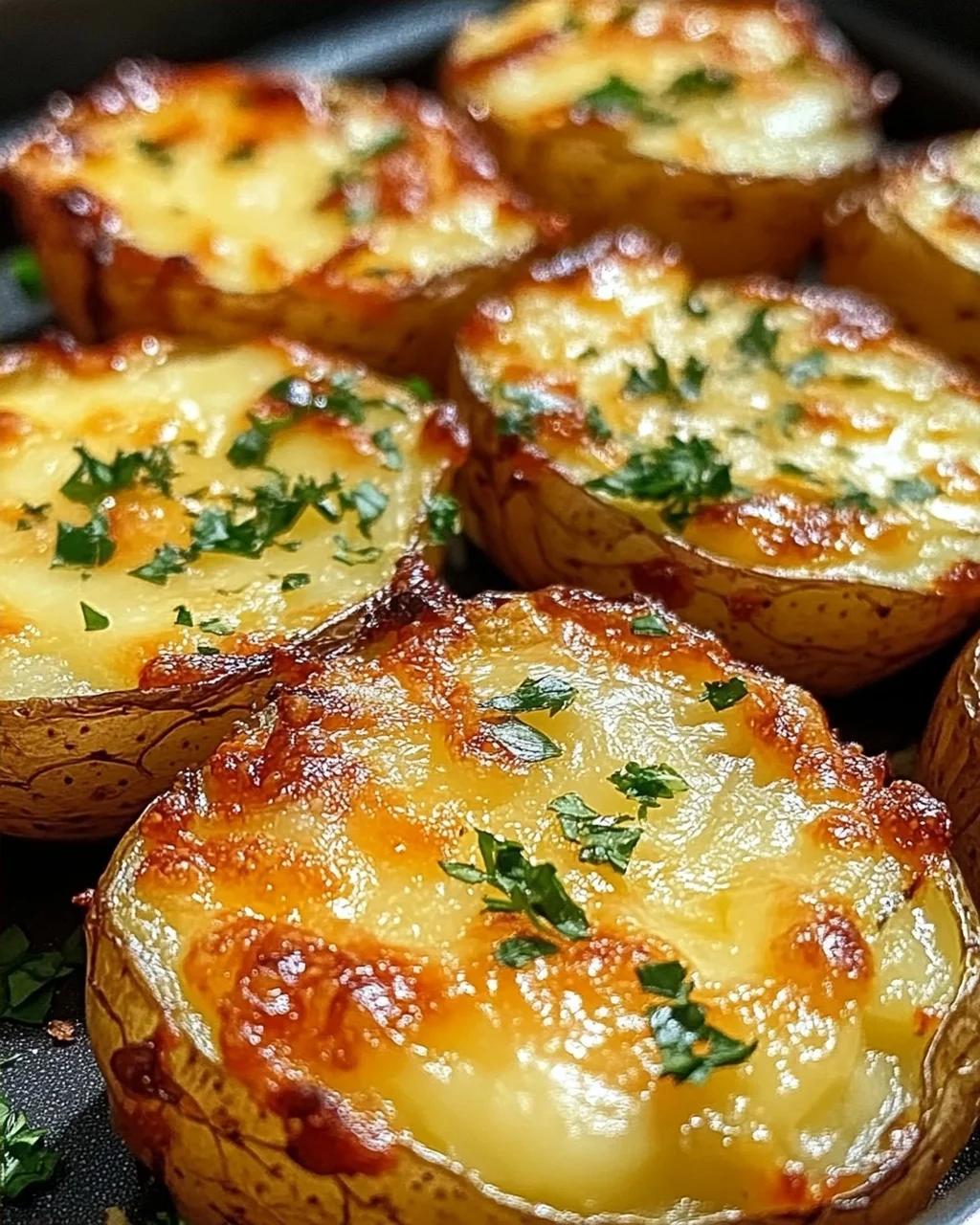 Gebackene Käse-Kartoffeln aus der Heißluftfritteuse genießen