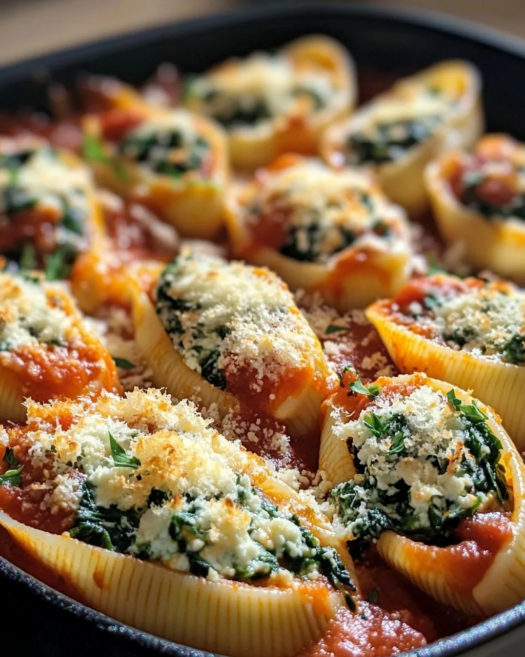 Gefüllte Muschelnudeln mit Ricotta und Spinat – Ein Genuss!