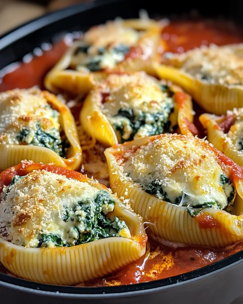 Gefüllte Muschelnudeln mit Ricotta und Spinat – Ein Genuss!