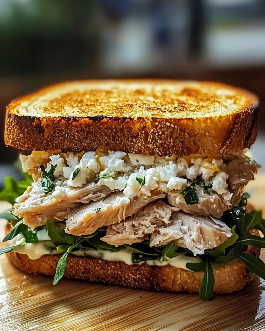 Gegrilltes Thunfisch-Sandwich mit Feta