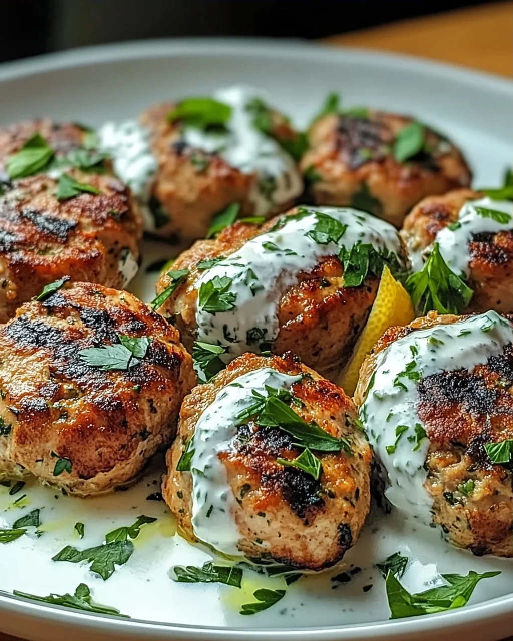 Hähnchen-Kofta mit Knoblauch-Joghurt-Sauce genießen