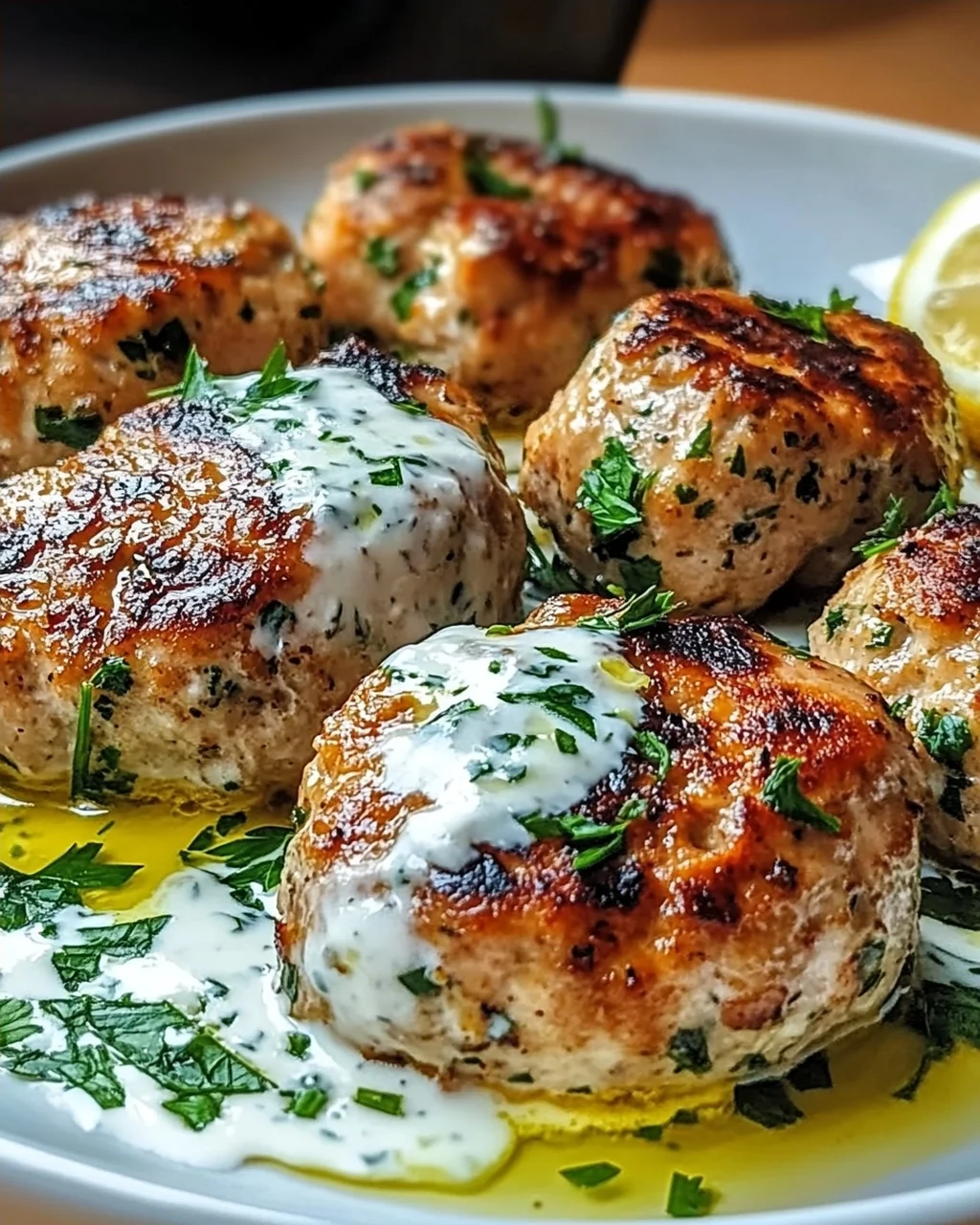 Hähnchen-Kofta mit Knoblauch-Joghurt-Sauce genießen