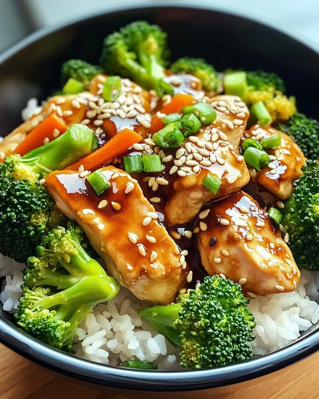 Hähnchen-Teriyaki mit Brokkoli und Reis