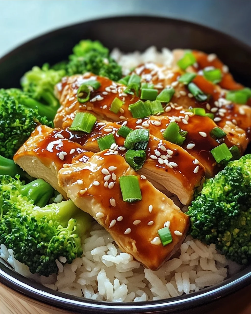 Hähnchen-Teriyaki mit Brokkoli und Reis