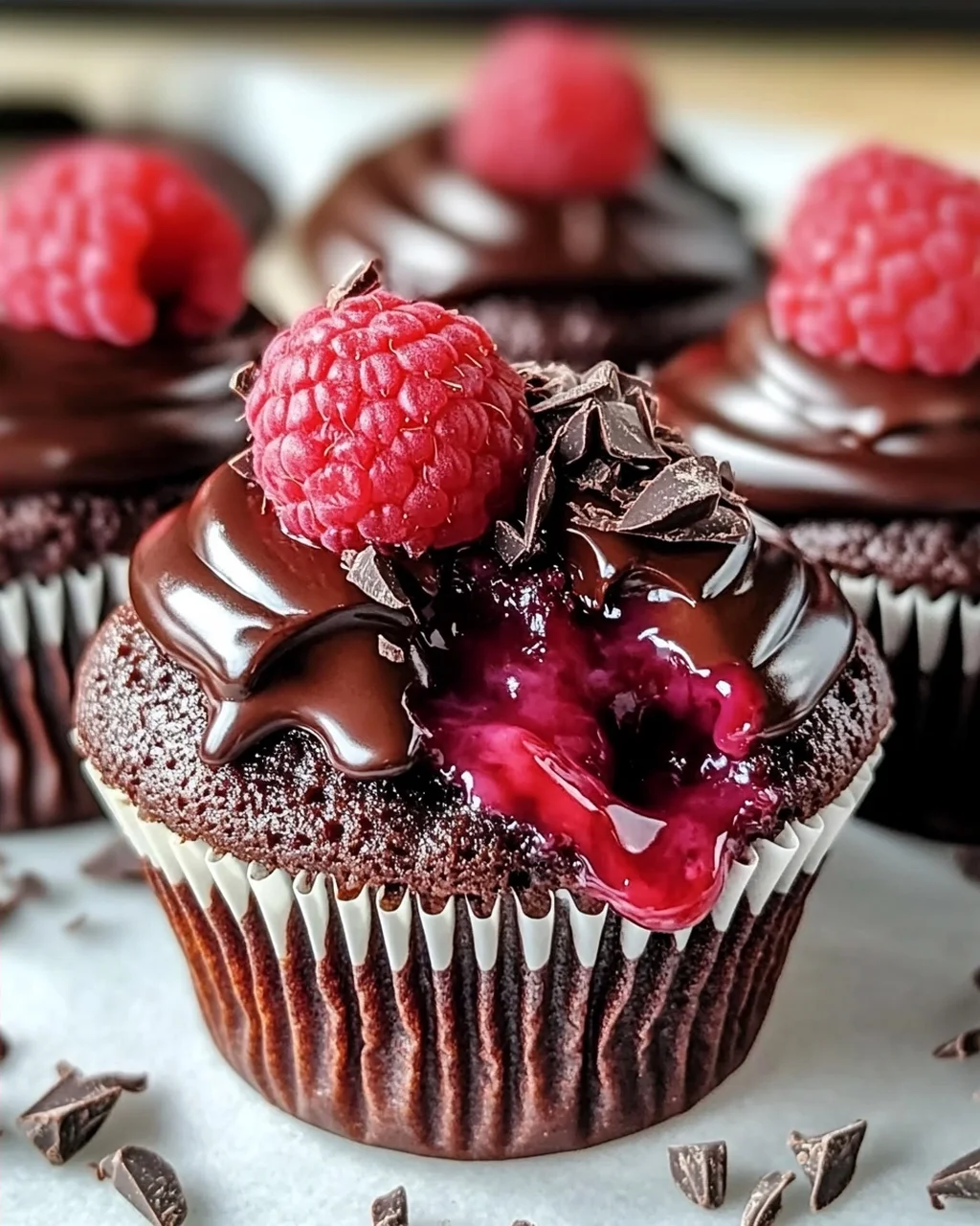 Himbeer-Schokoladen-Lava-Cupcakes für besondere Anlässe