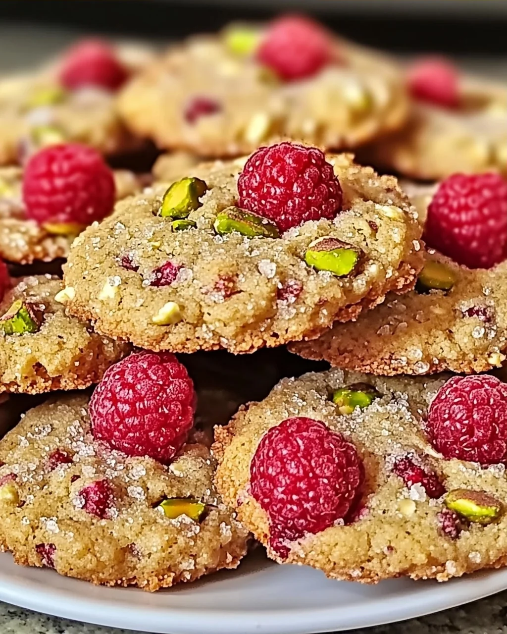 Himbeere Pistazien Buttergebäck Kekse für jeden Anlass