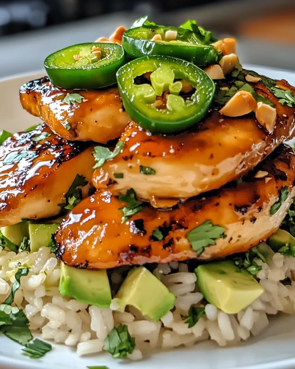 Honig-Limetten-Hähnchen und Avocado-Reis für jeden Tag