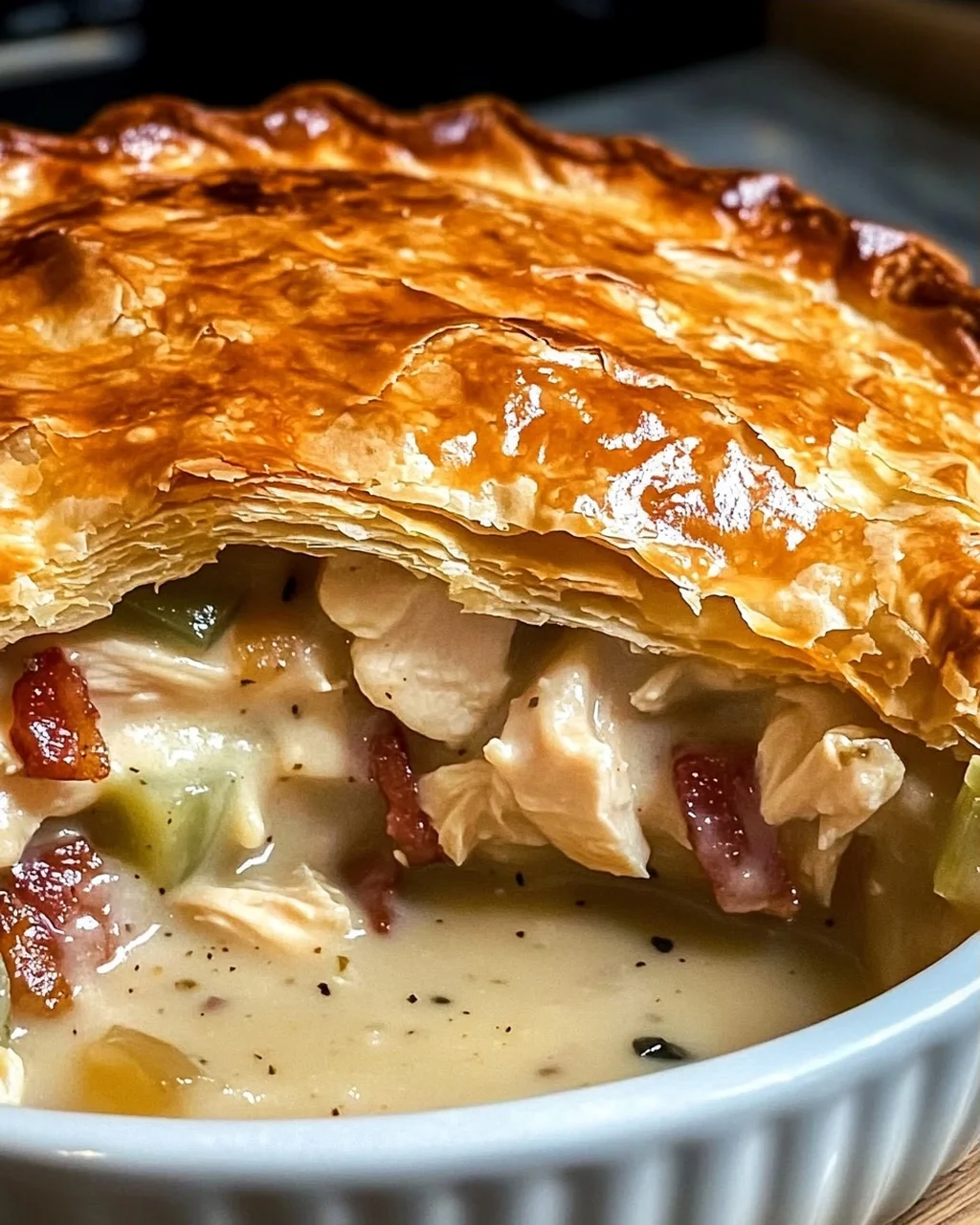 Hühnchen und Speck Pie für dein Wohlfühlessen