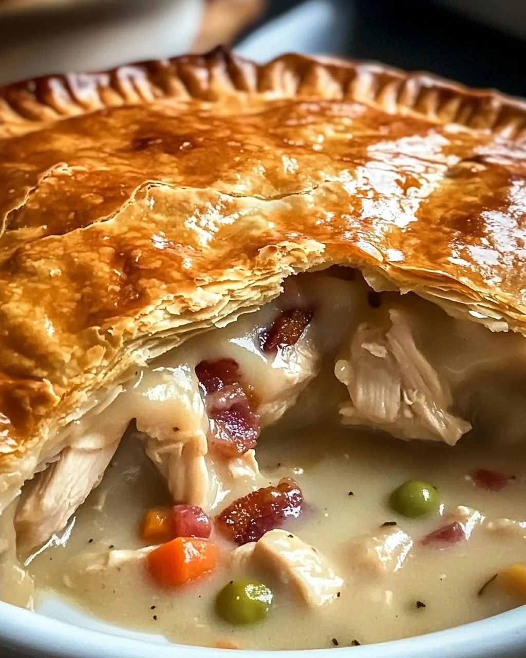 Hühnchen und Speck Pie für dein Wohlfühlessen