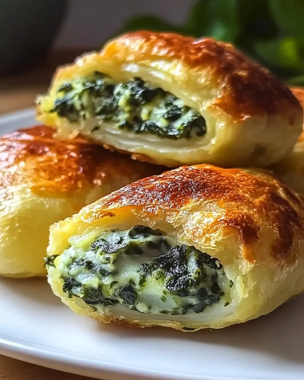 Kartoffeltaschen mit Spinat-Frischkäse-Füllung genießen!
