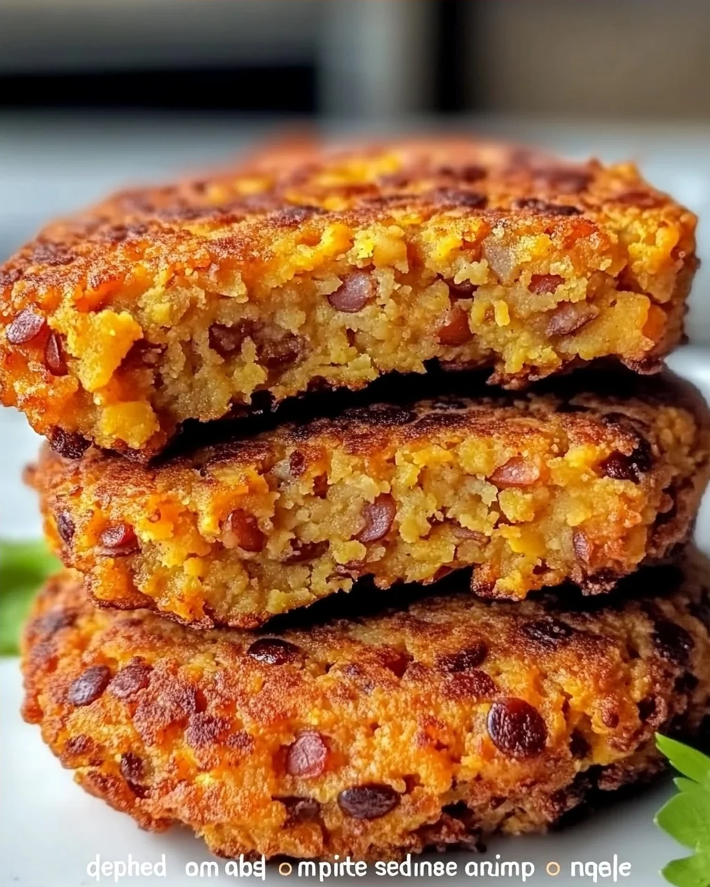 Knusprige Süßkartoffel- und rote Linsen-Patties
