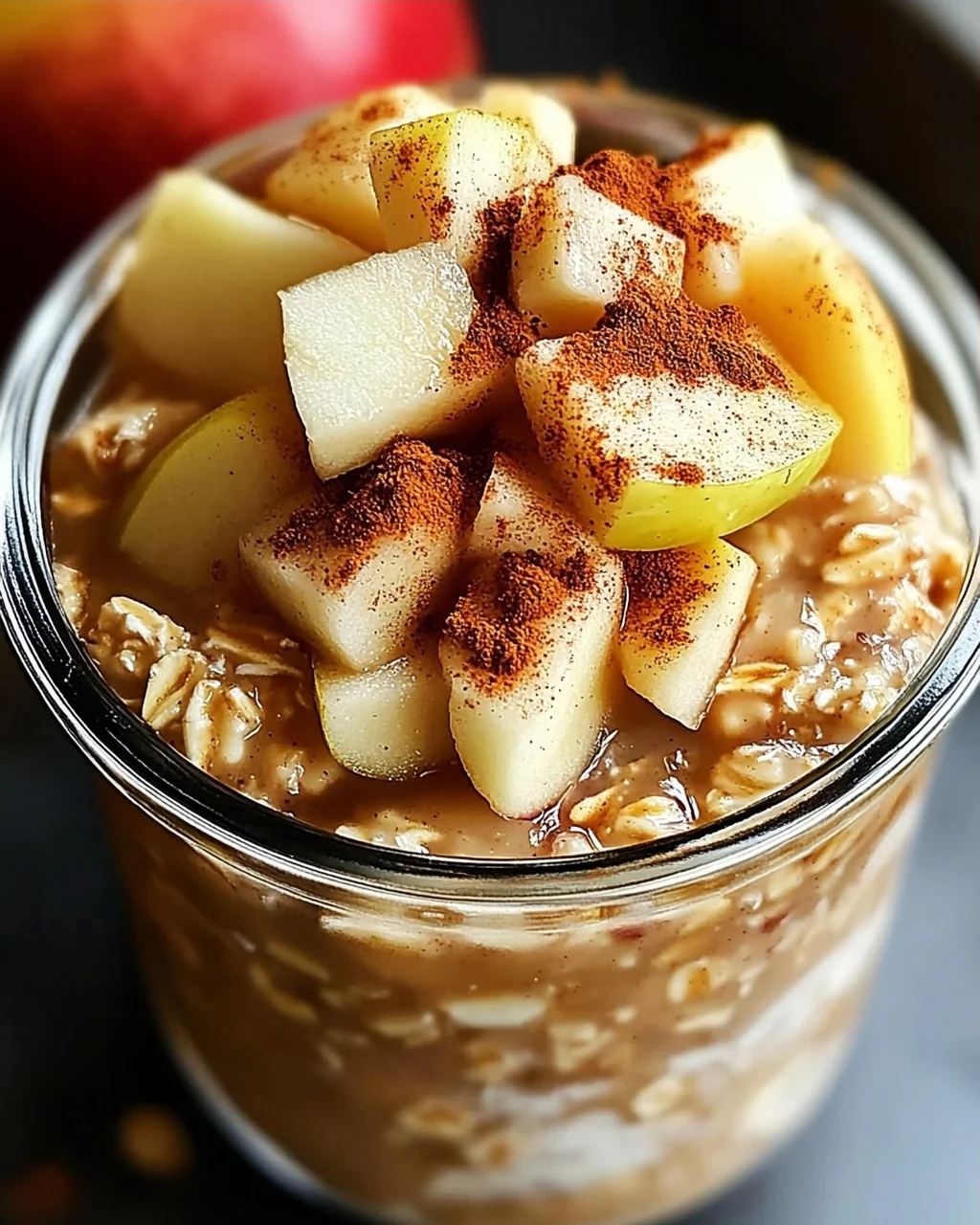 Köstliche Apple Cinnamon Overnight Oats Einfaches Rezept