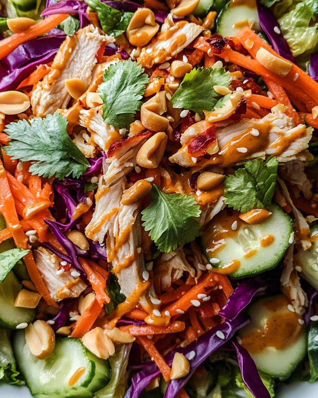 Köstlicher Thai Erdnuss Hähnchen Salat Rezept – Schnell & Lecker!