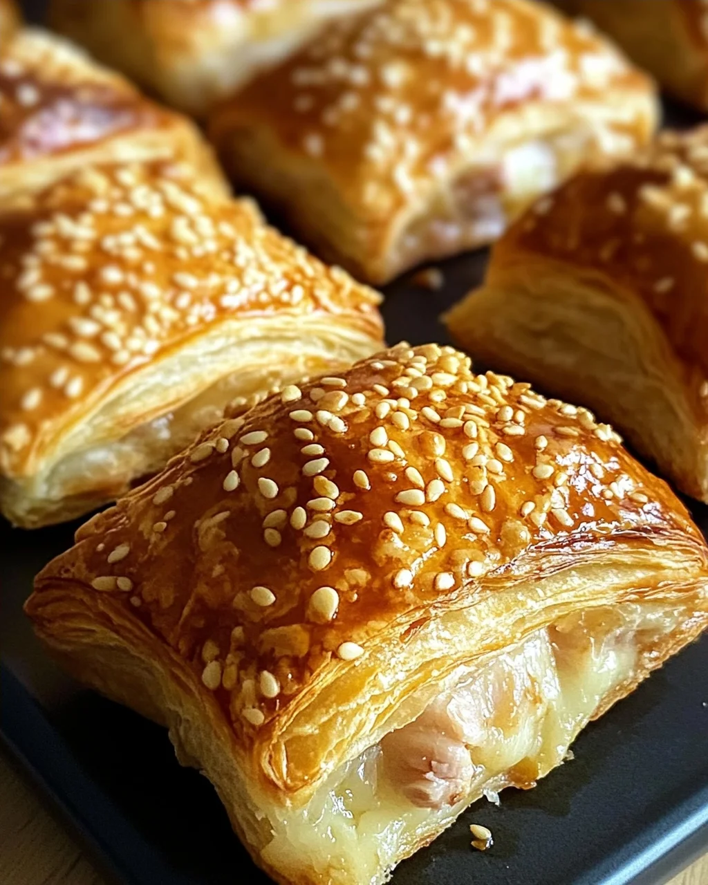 Leckere Blätterteig Puten-Käse Snacks