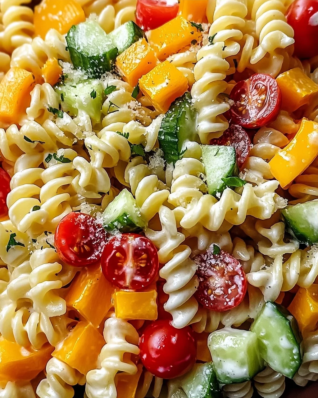 Leichter Nudelsalat mit Joghurt-Dressing