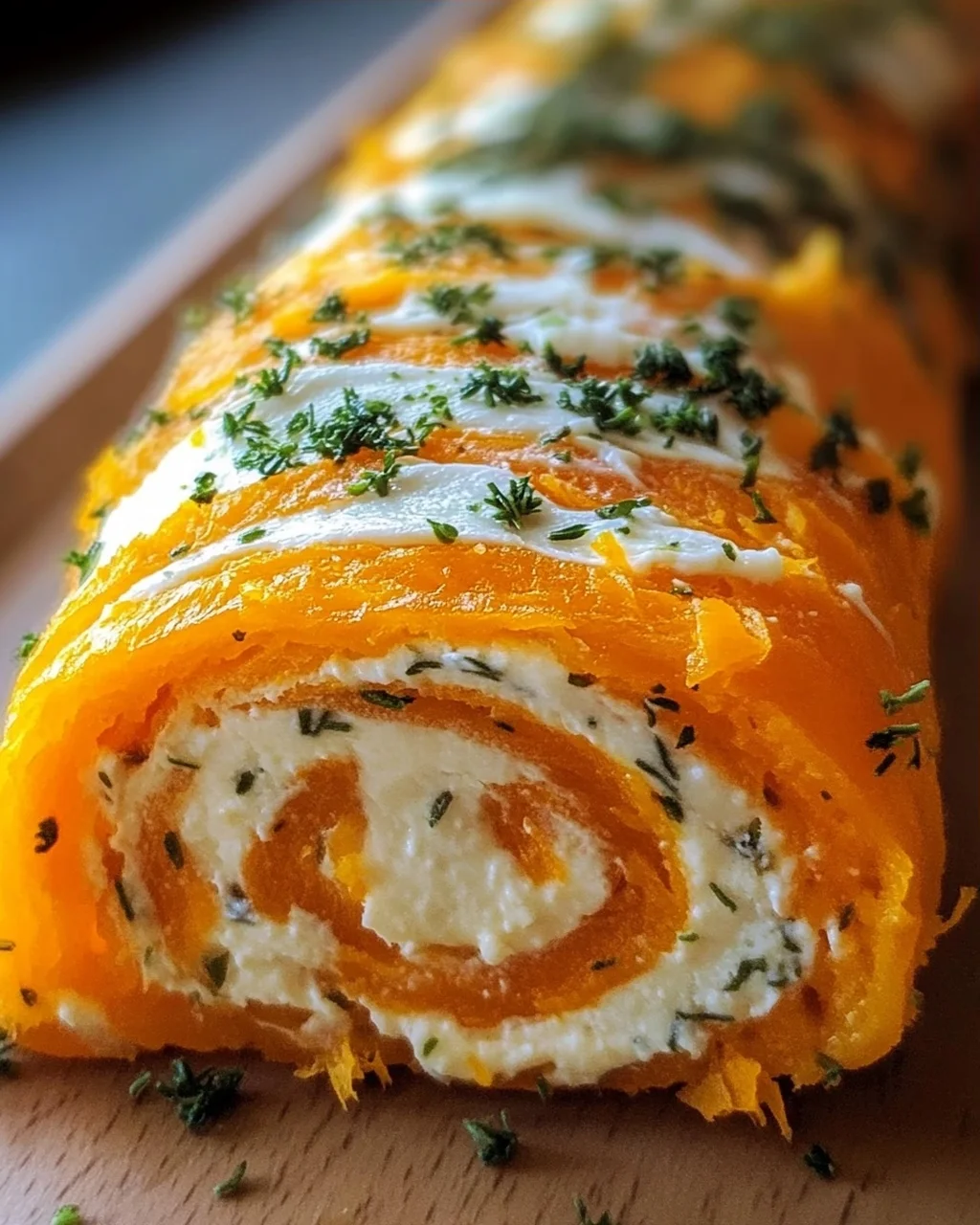 Möhrenrolle mit Frischkäse