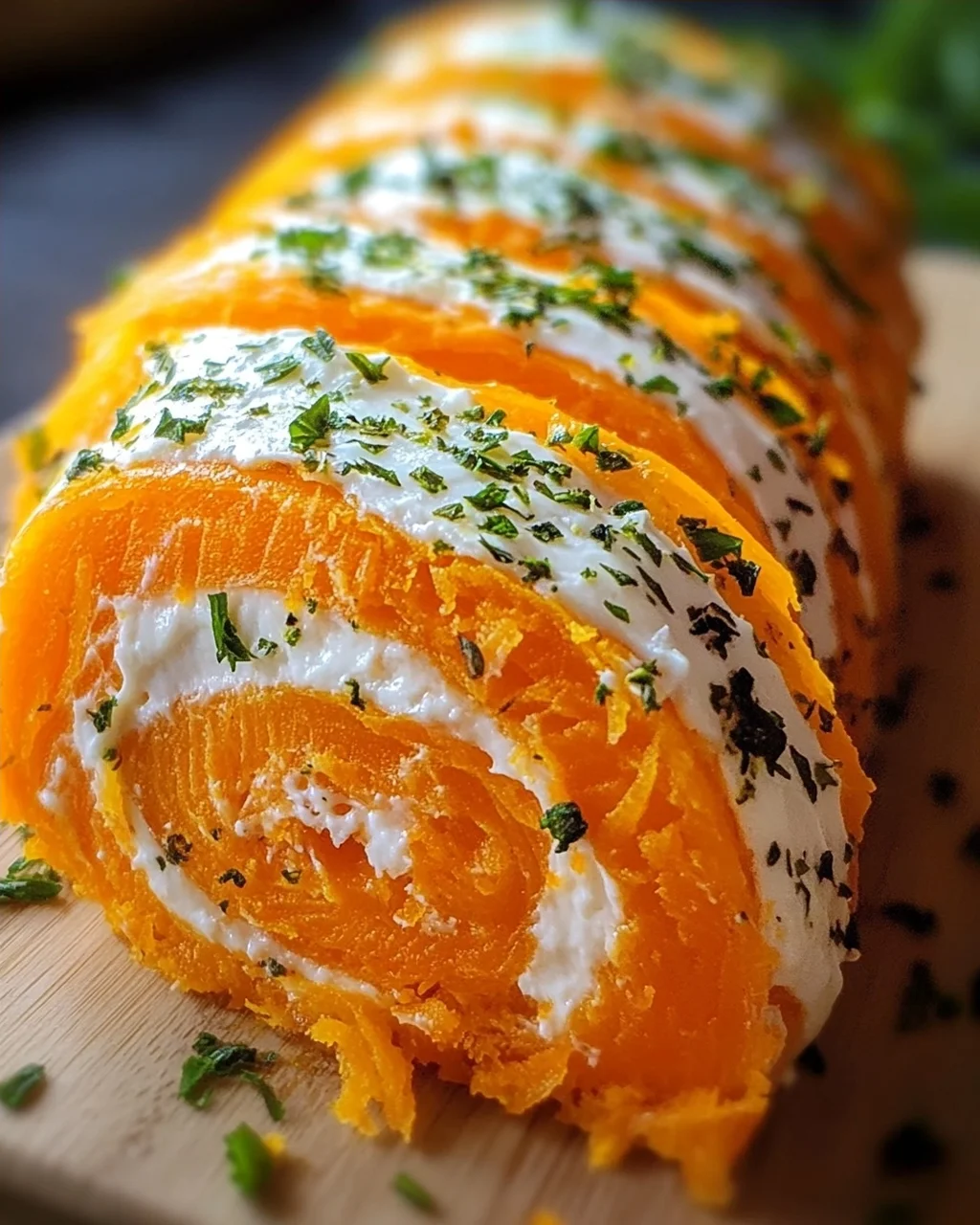 Möhrenrolle mit Frischkäse