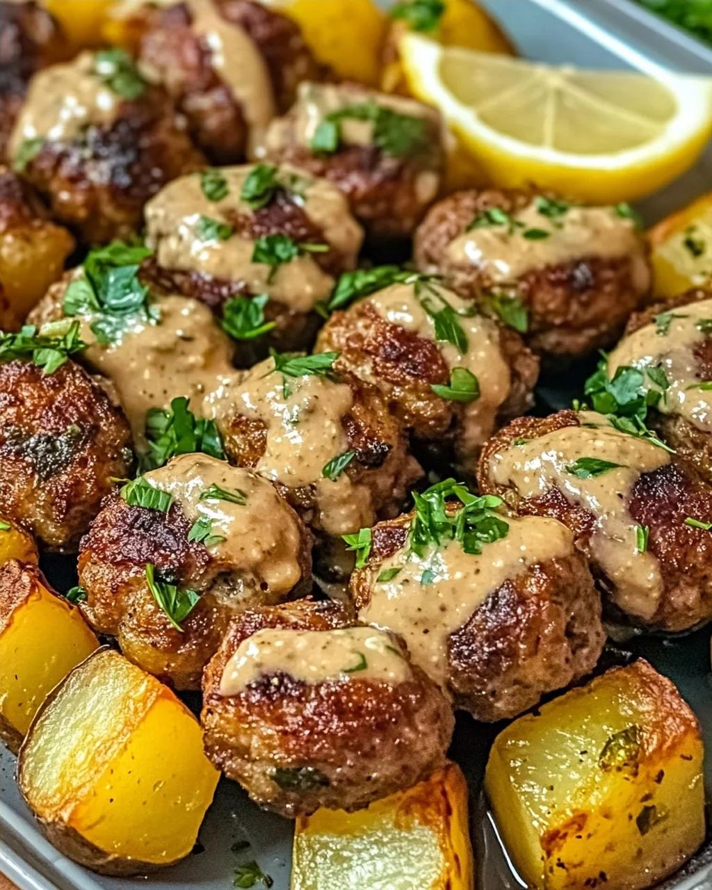 Mundwässernde Tahini-Kofta aus dem Ofen