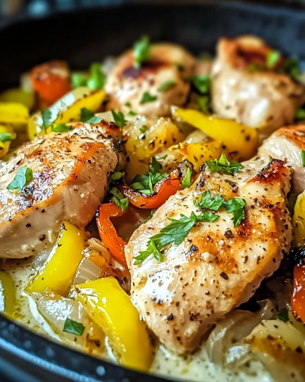 Peperoncini-Hühnchen-Pfanne in 30 Minuten