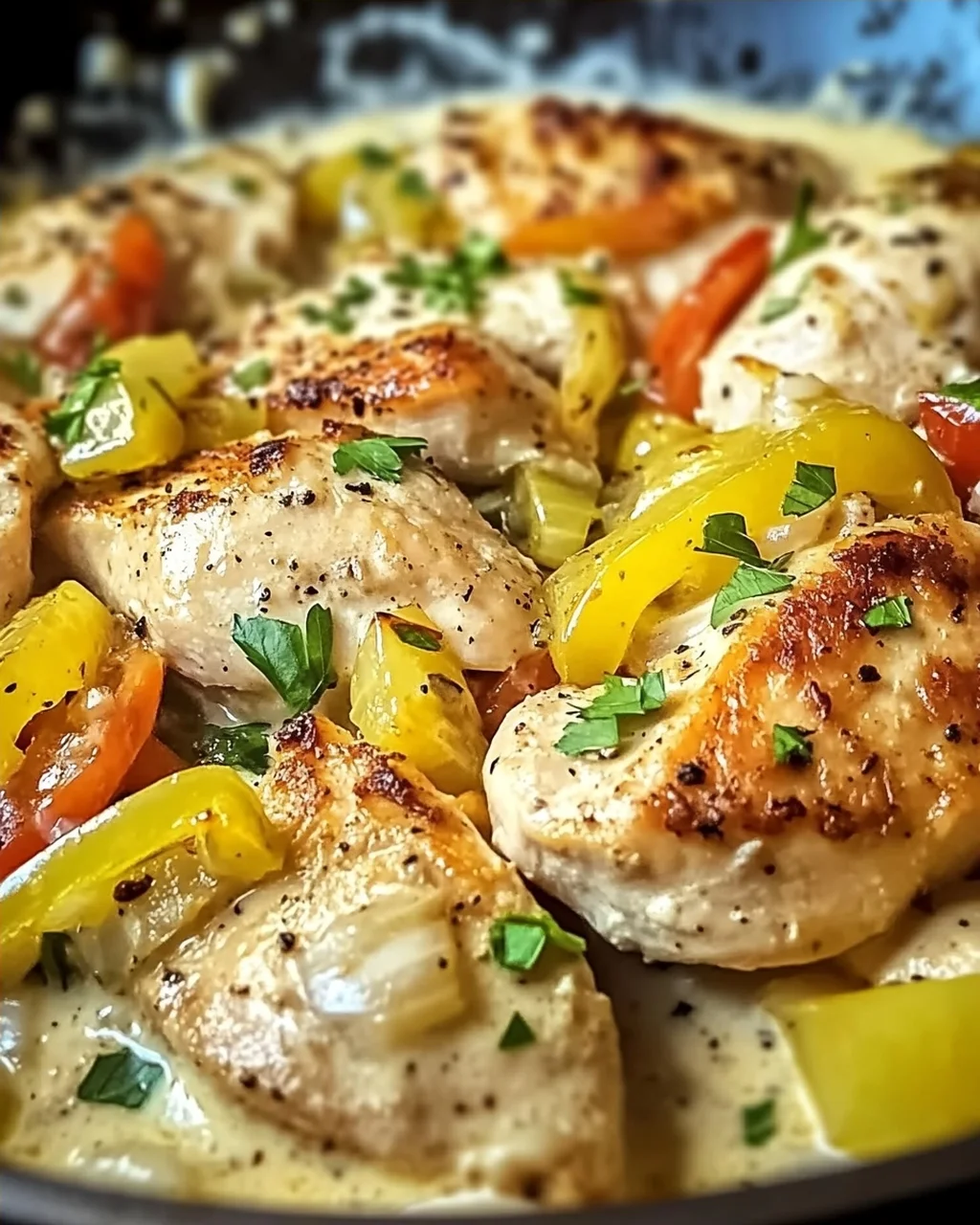 Peperoncini-Hühnchen-Pfanne in 30 Minuten