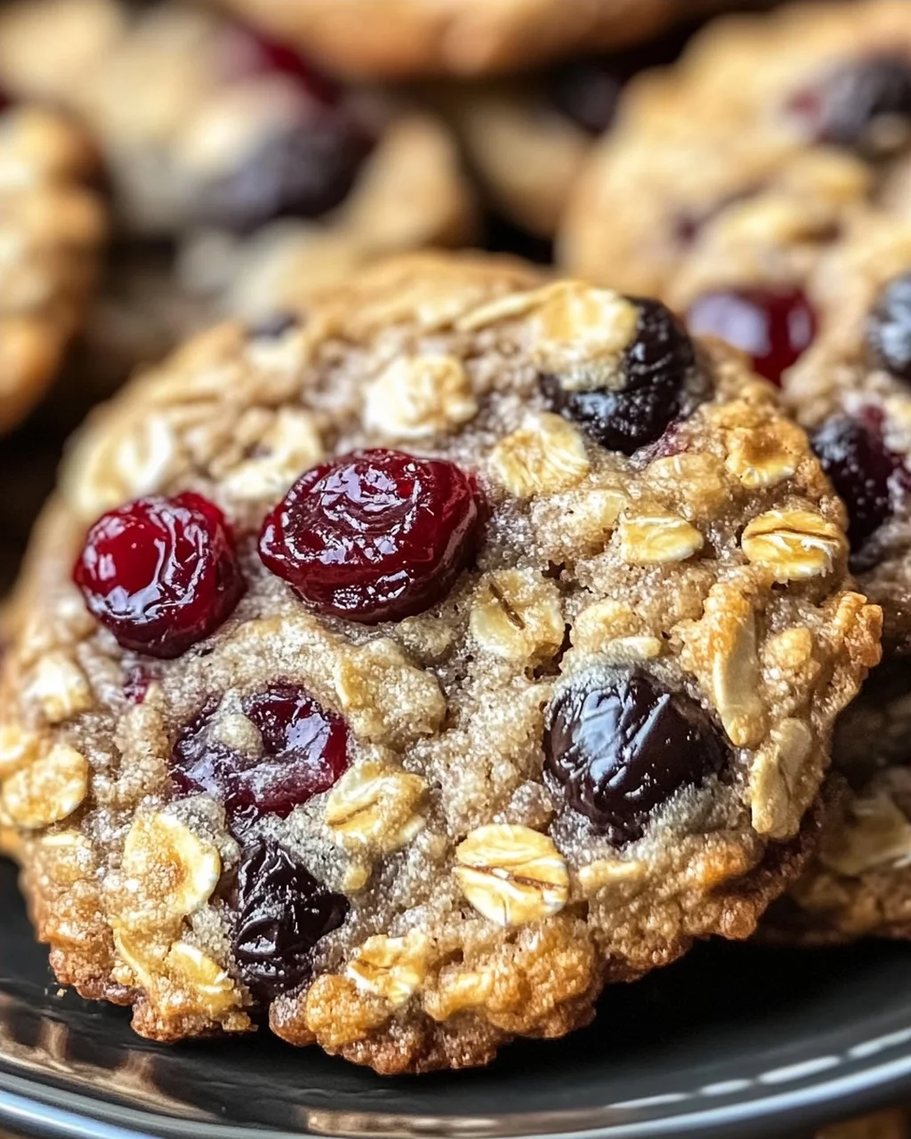 Schokoladen-Cranberry-Haferkekse für Naschkatzen