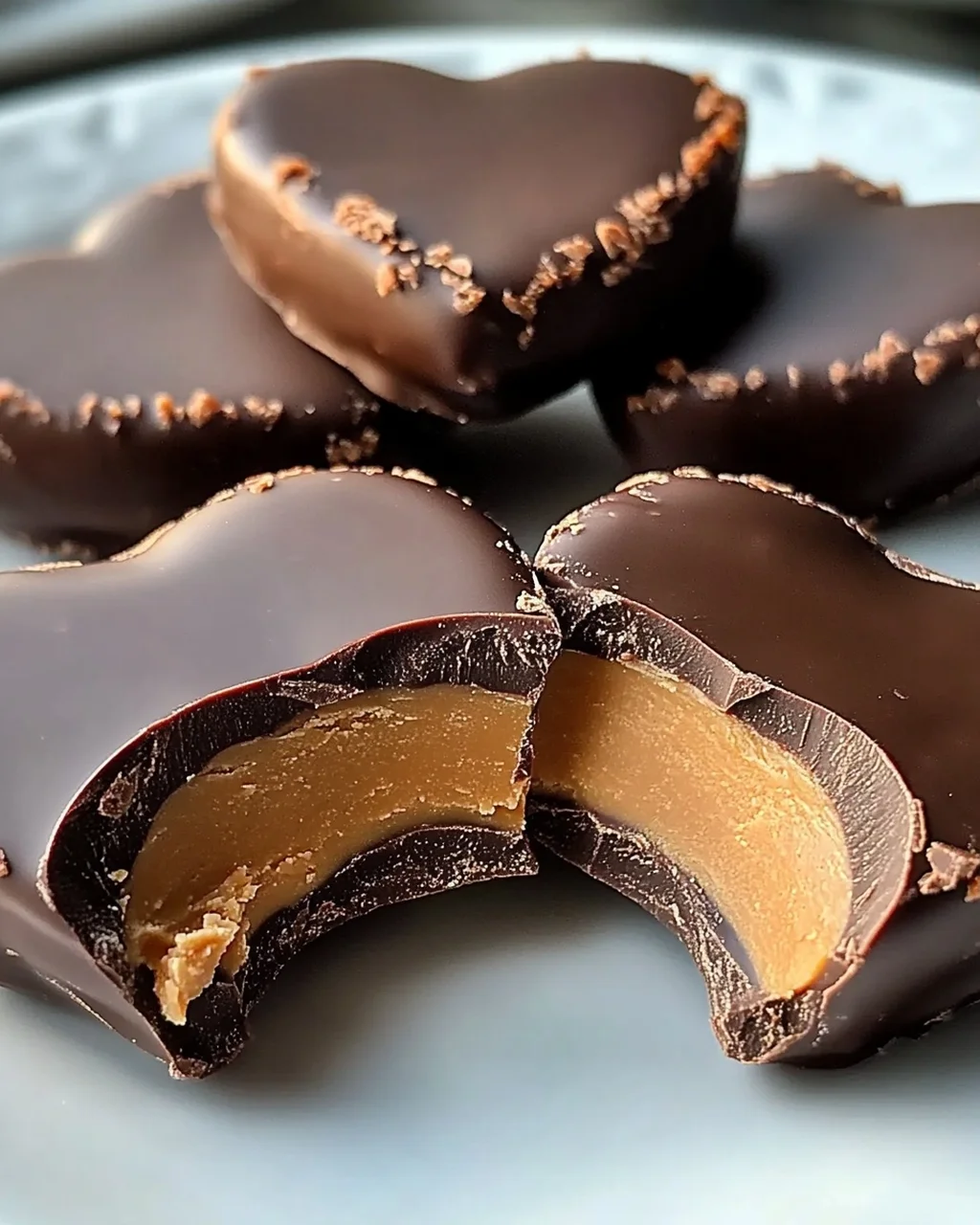 Schokoladen-Erdnussbutter-Valentinsherz ganz einfach