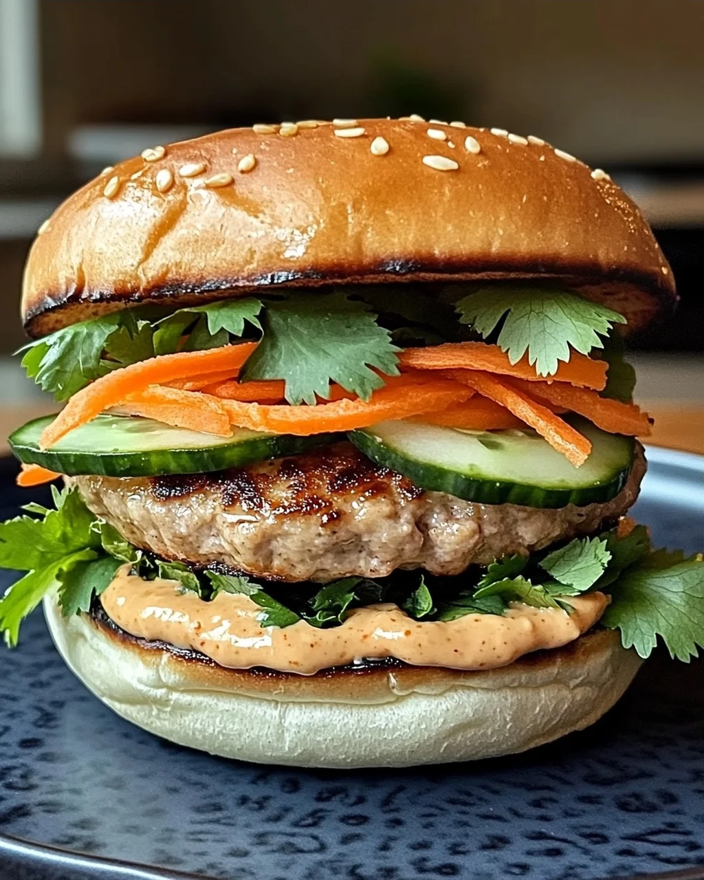 Thai Erdnuss Truthahn Burger für Genussfans