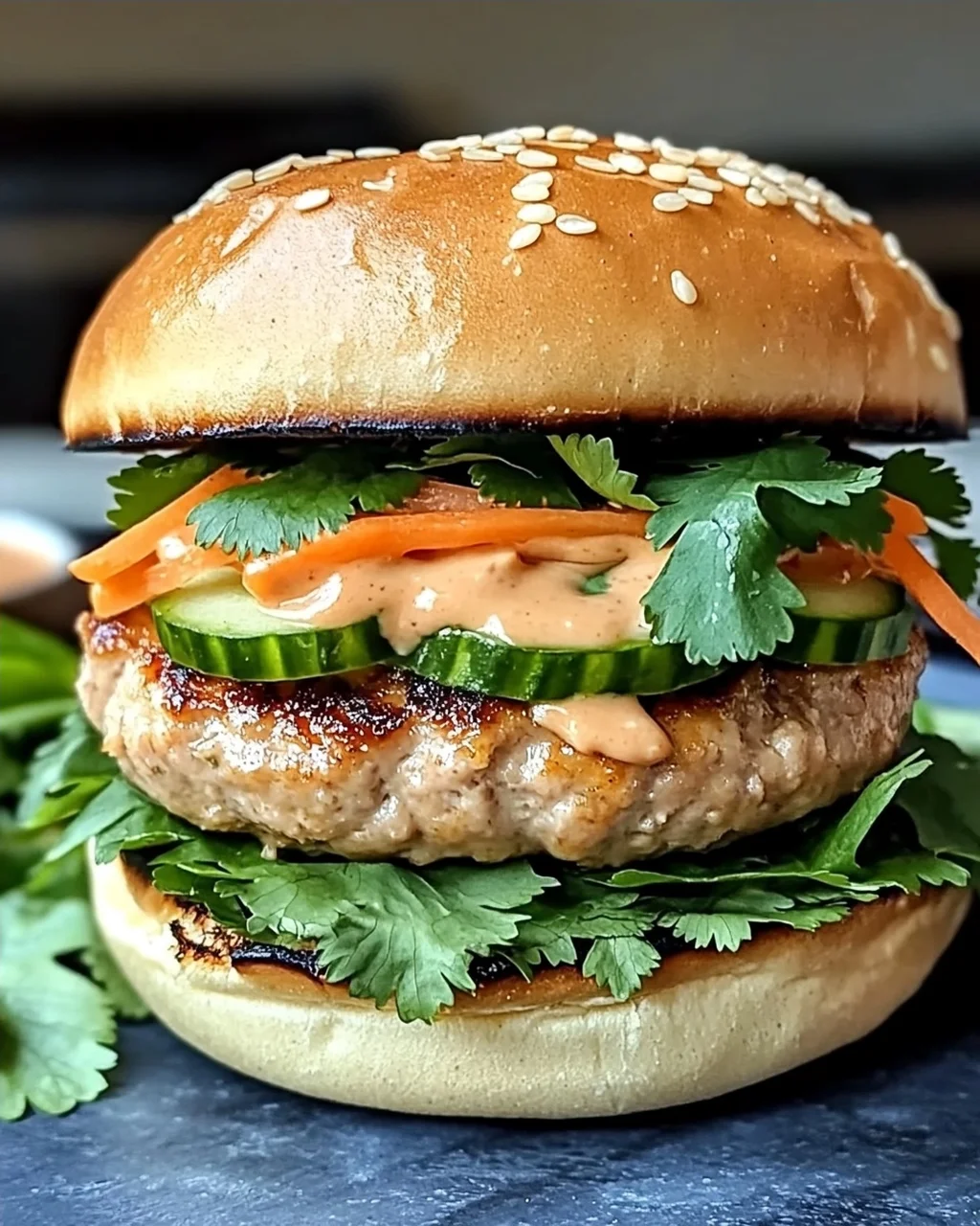 Thai Erdnuss Truthahn Burger für Genussfans
