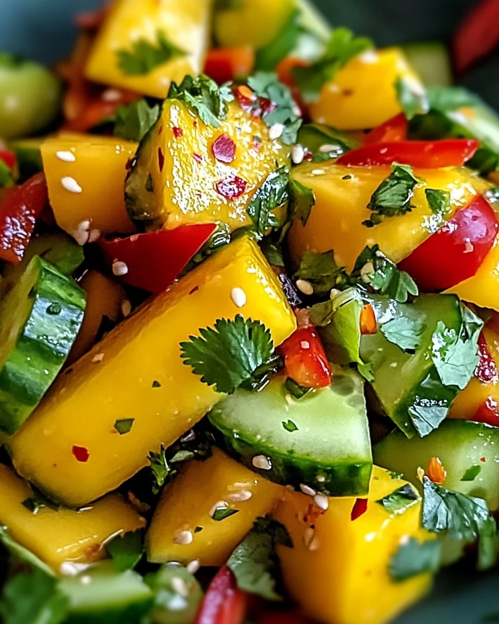 Thailändischer Mango-Gurkensalat – Erfrischend und Einfach