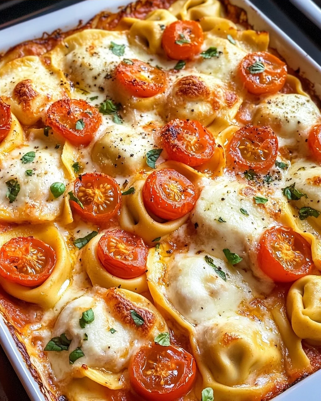 Tortellini-Auflauf mit Tomaten & Mozzarella
