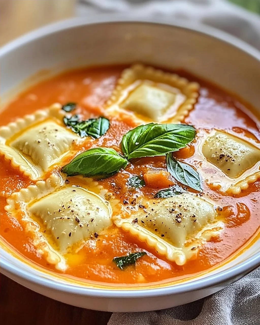 Toskanische Ravioli Suppe für gemütliche Abende