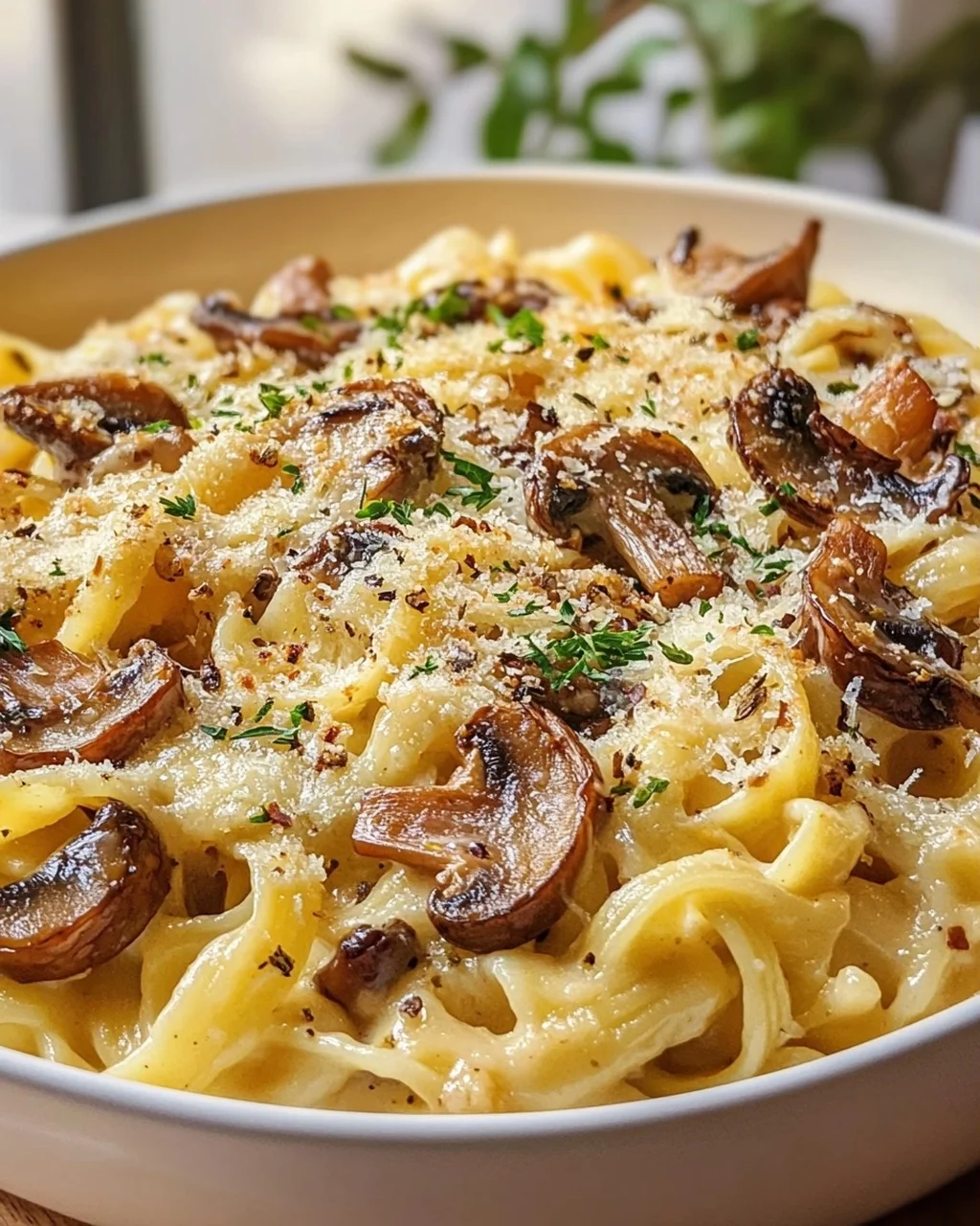 Unwiderstehliche Karamelisierter Lauch Pilz Gruyère Pasta