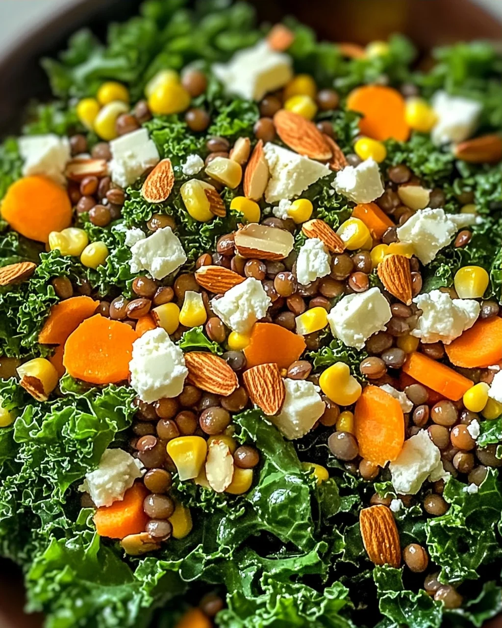 Warmer Grünkohlsalat mit Linsen für schnelles Wohlfühlen
