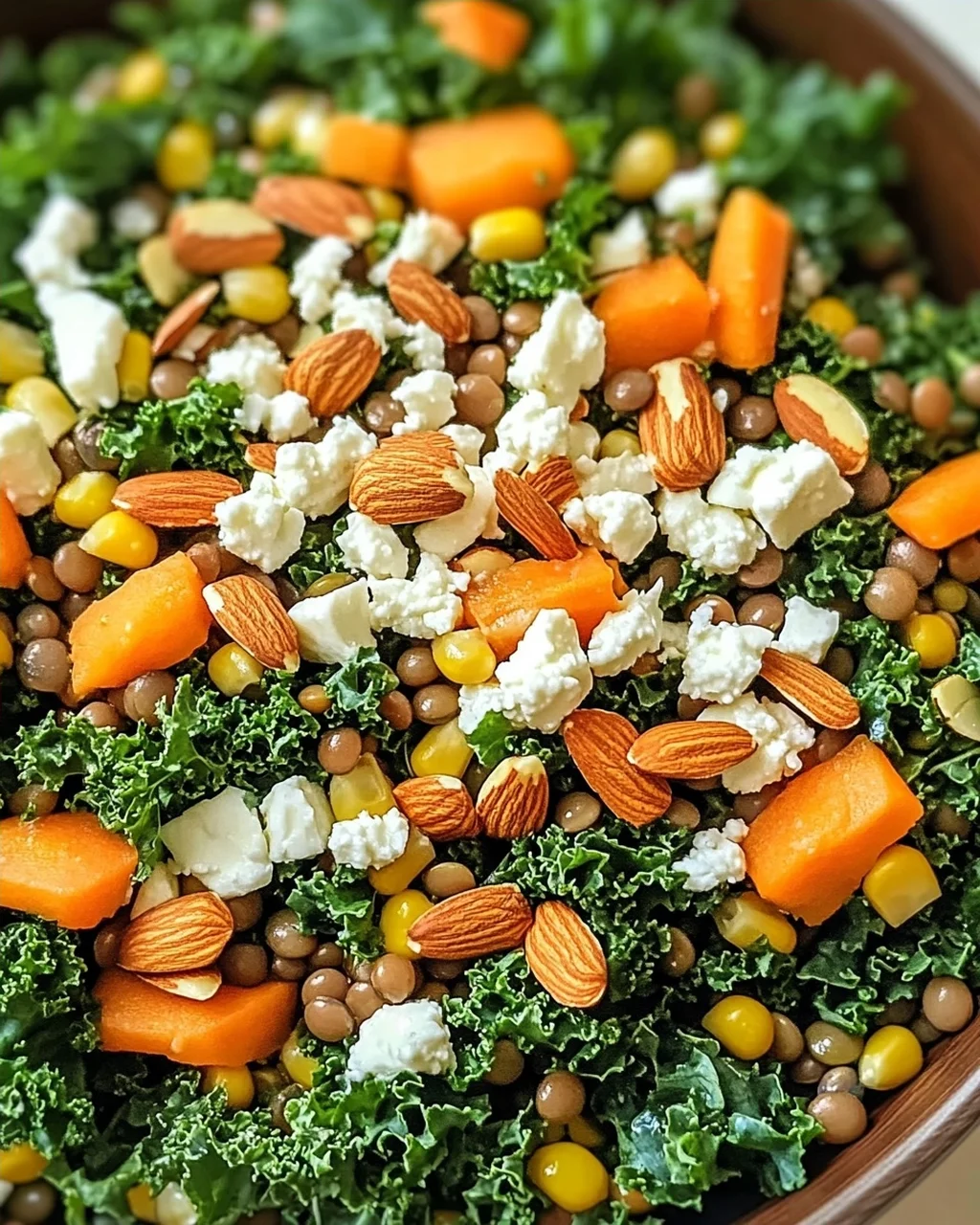 Warmer Grünkohlsalat mit Linsen für schnelles Wohlfühlen