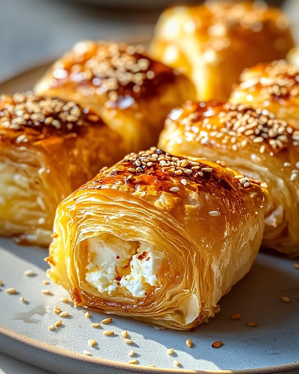 Würzige Feta Rollen aus dem Ofen: Chili-Honig Genuss!