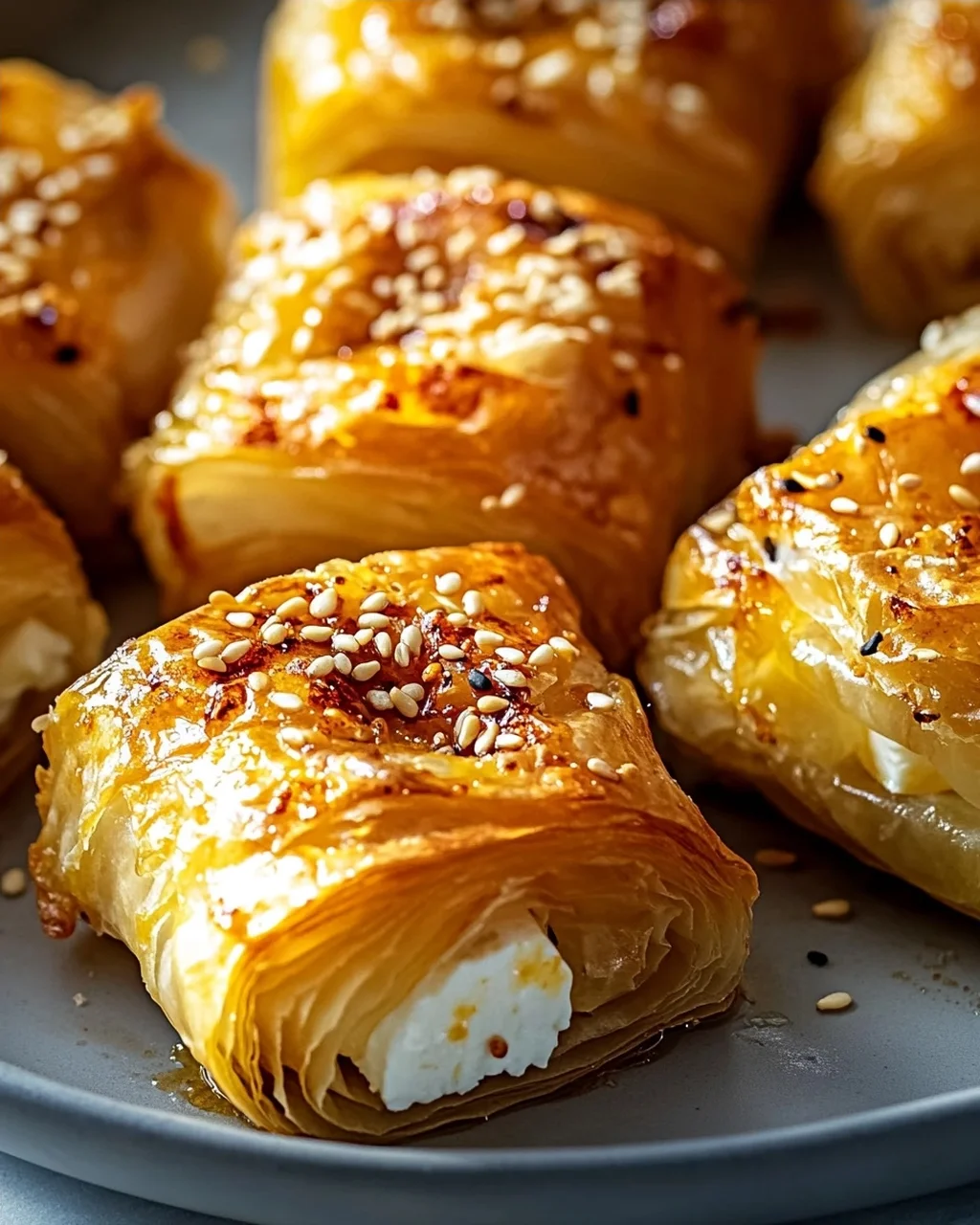 Würzige Feta Rollen aus dem Ofen: Chili-Honig Genuss!