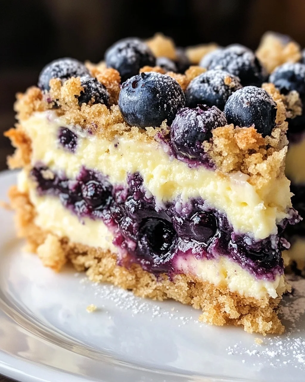 schnelle Blaubeer-Quark-Kuchen mit Streuseln